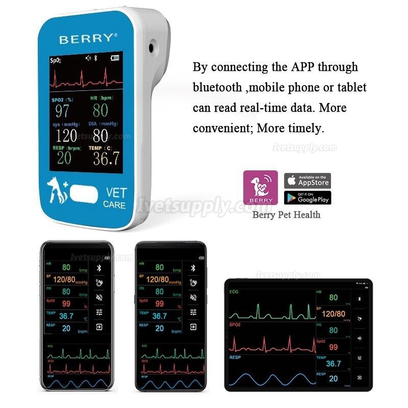 BERRY AM6200 Veterinary Monitors 6-Parameter Pet / Animal Monitor